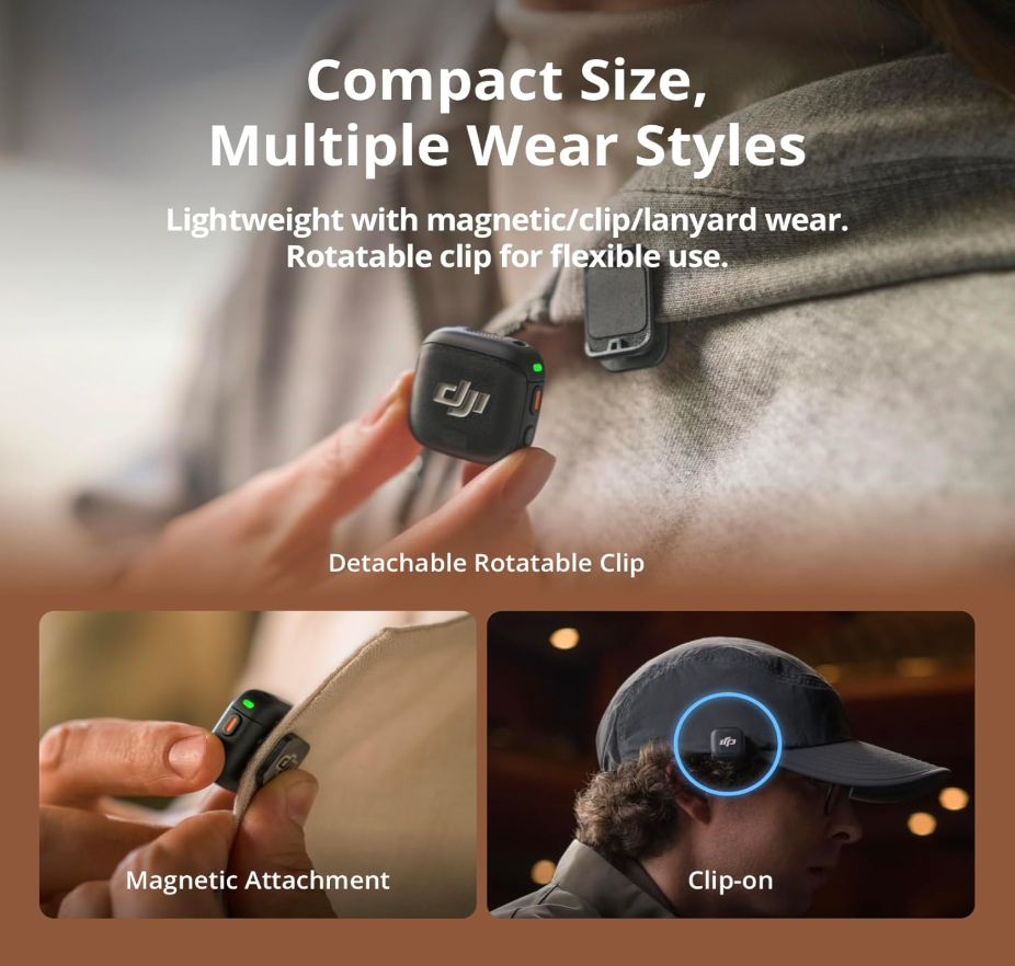 DJI Mic 3 (1 TX + 1 RX) Wireless Lavalier Microphone