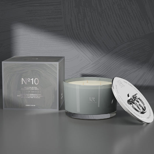 3 - Wick Blue Agave & Wild Neroli Scented Candle | Brillo Collection | | Relia Home