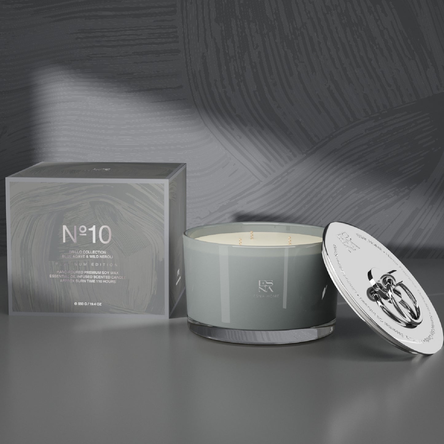 3-Wick Blue Agave & Wild Neroli Scented Candle | Brillo Collection