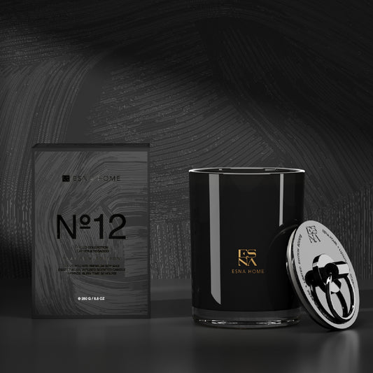 Aromatic Leather & Tobacco Leaf Scented Candle | Brillo Collection