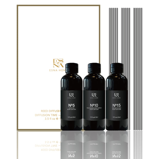 3 * 3.5 Fl Oz 100ml Scented Oil Reed Diffuser Refill Set White Tea | Blue Agave & Wild Neroli | Sea Salt & Sage | Aroma