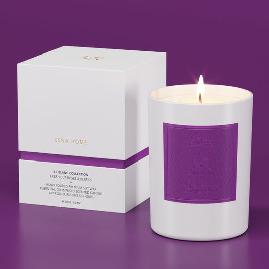 Fresh Cut Roses & Berries Scented Candle | Le Blanc Collection | | Relia Home
